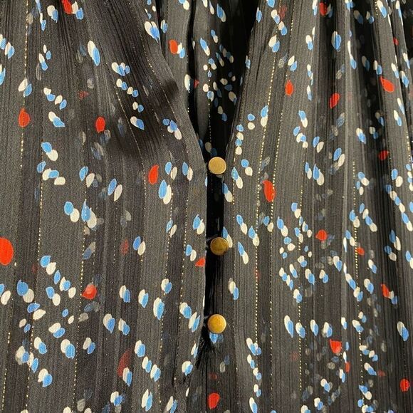 Sabina Musayev Dress Gwen Maxi Flutter Sleeve Black Dotted Maxi‎ Size M - Picture 8 of 13